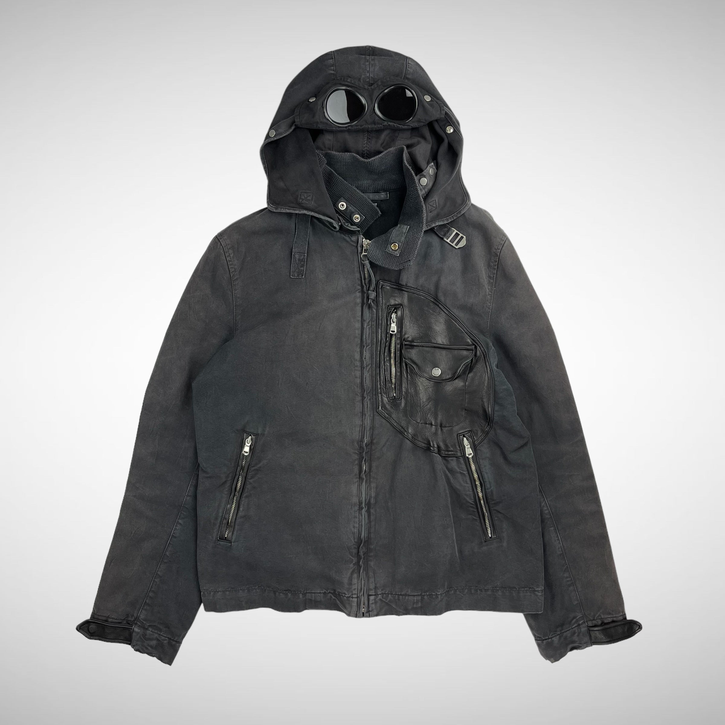 AW05 C.P. COMPANY  レザー切替ゴーグルジャケット CP Company Leather Patch Goggle Jacket (AW05) – VILIS VINTAGE