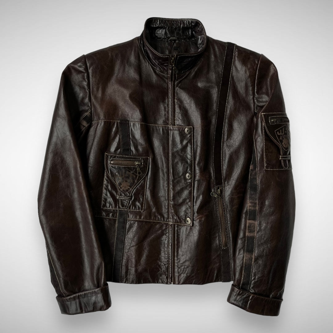 Diesel Leather & Pony Hair Biker Jacket (2000s)