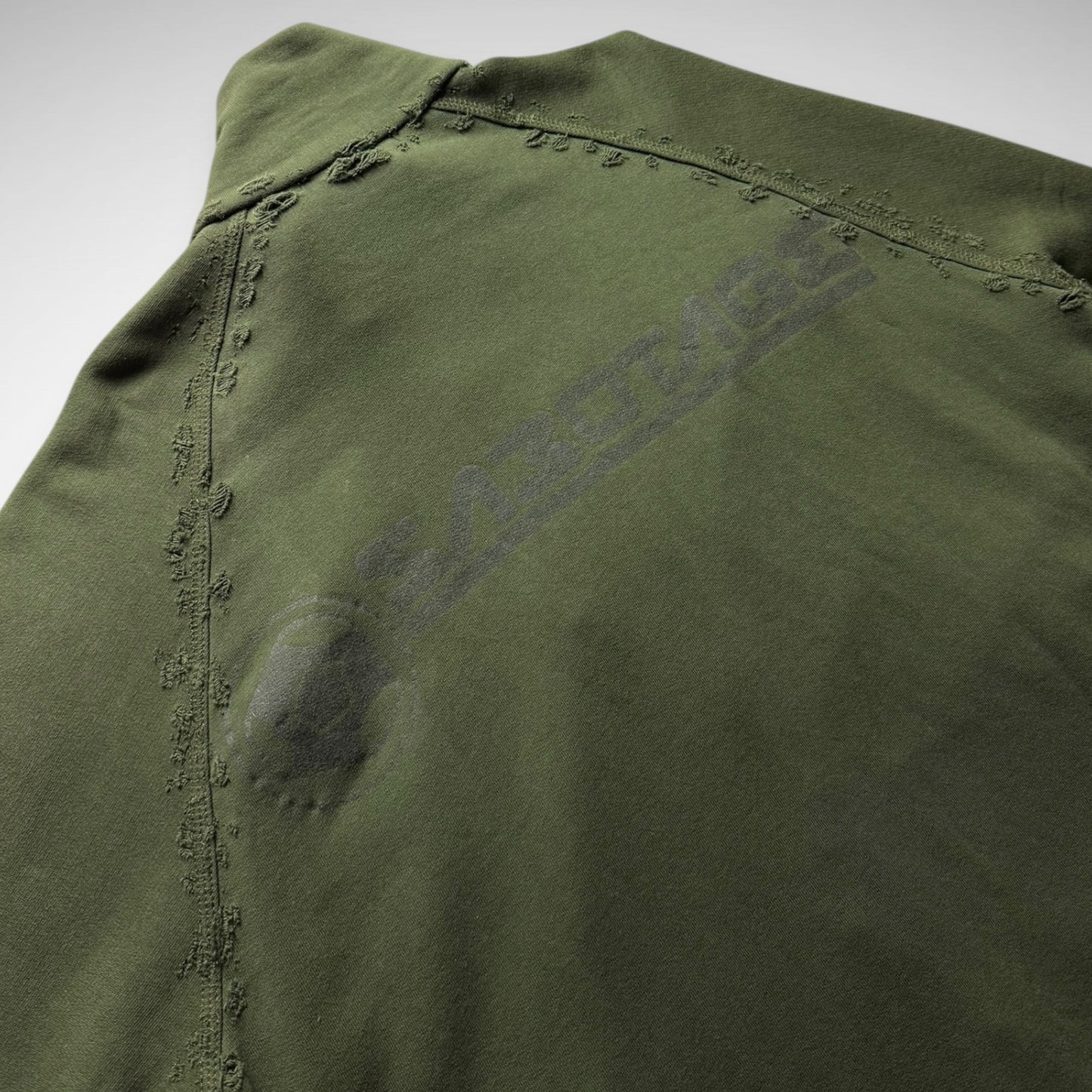 Sabotage ‘Shotgun’ Distressed Zip-Up Sweat (early 90s)