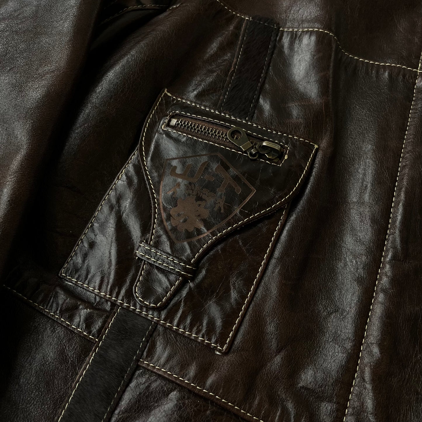 Diesel Leather & Pony Hair Biker Jacket (2000s)