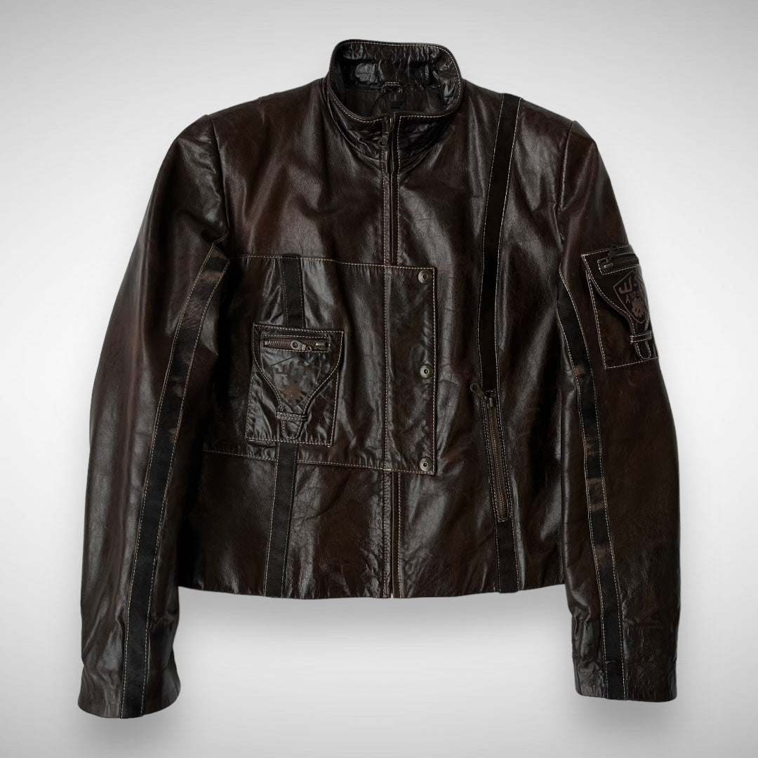 Diesel Leather & Pony Hair Biker Jacket (2000s)