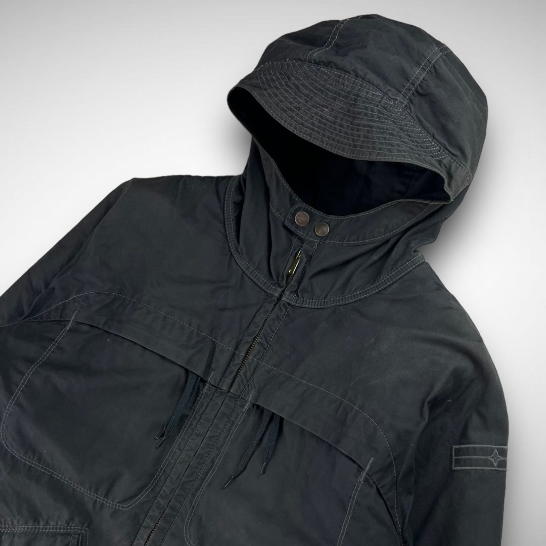 Stone Island Denims Waxed Cotton Hooded Jacket (AW2008)