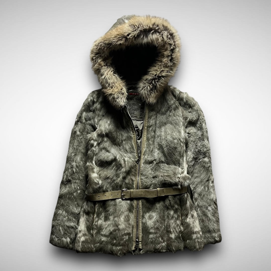 Prada ‘Inuit’ Dyed Goat Fur Hooded Jacket (AW2001)