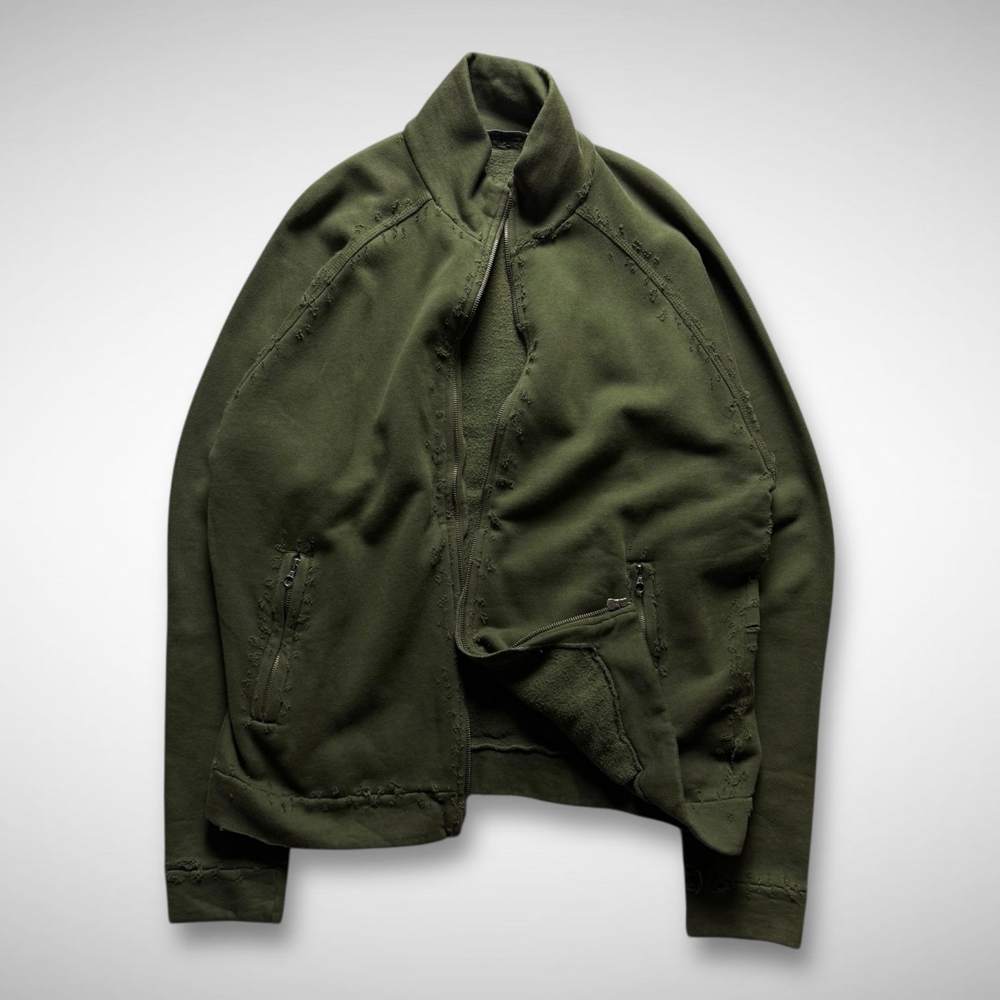 Sabotage ‘Shotgun’ Distressed Zip-Up Sweat (early 90s)