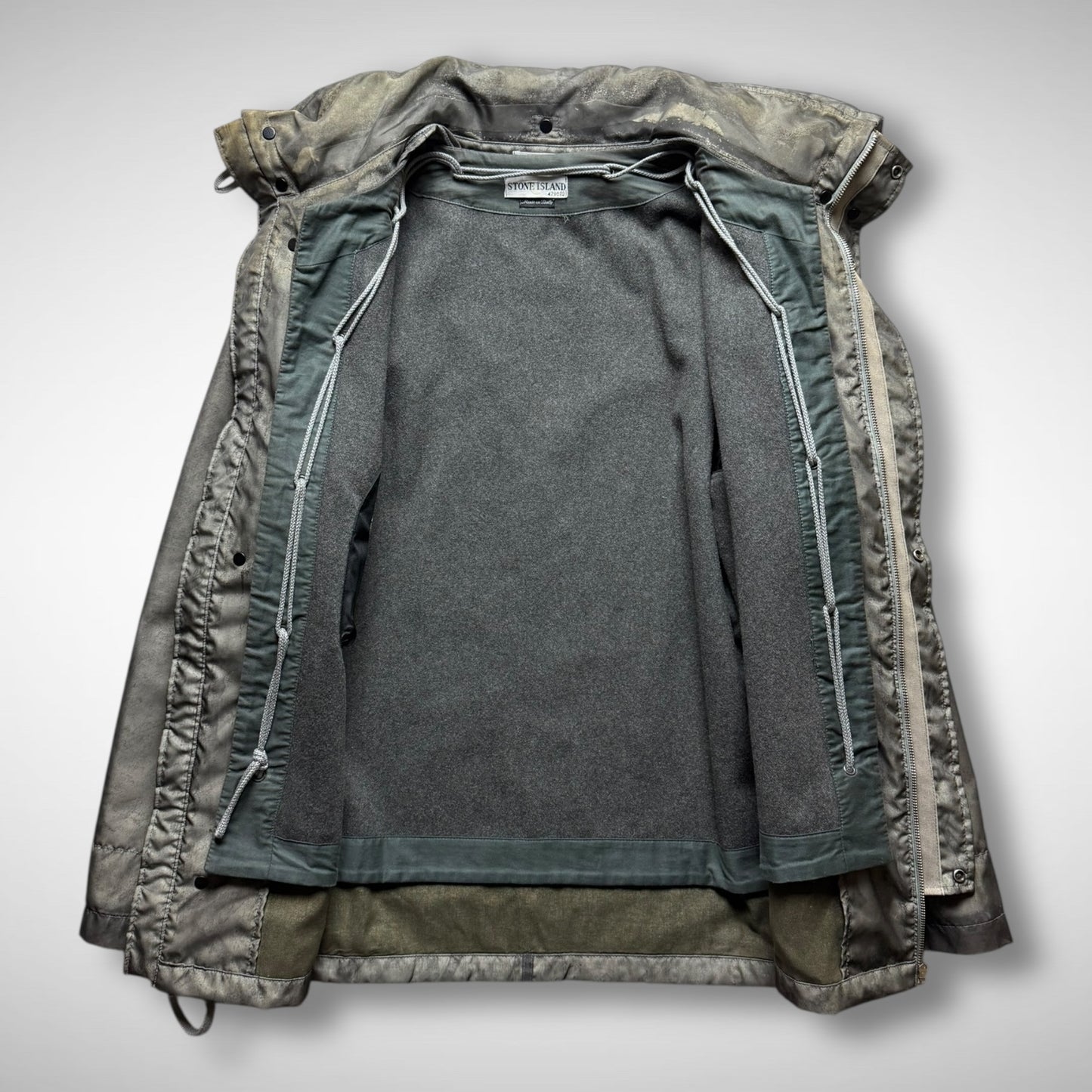 Stone Island Monofilament Mesh Camo Parka w/ Wool Liner (AW2001)