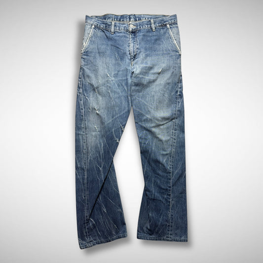 Levi’s Engineered Laser-Etched Twisted Jeans (2000s)