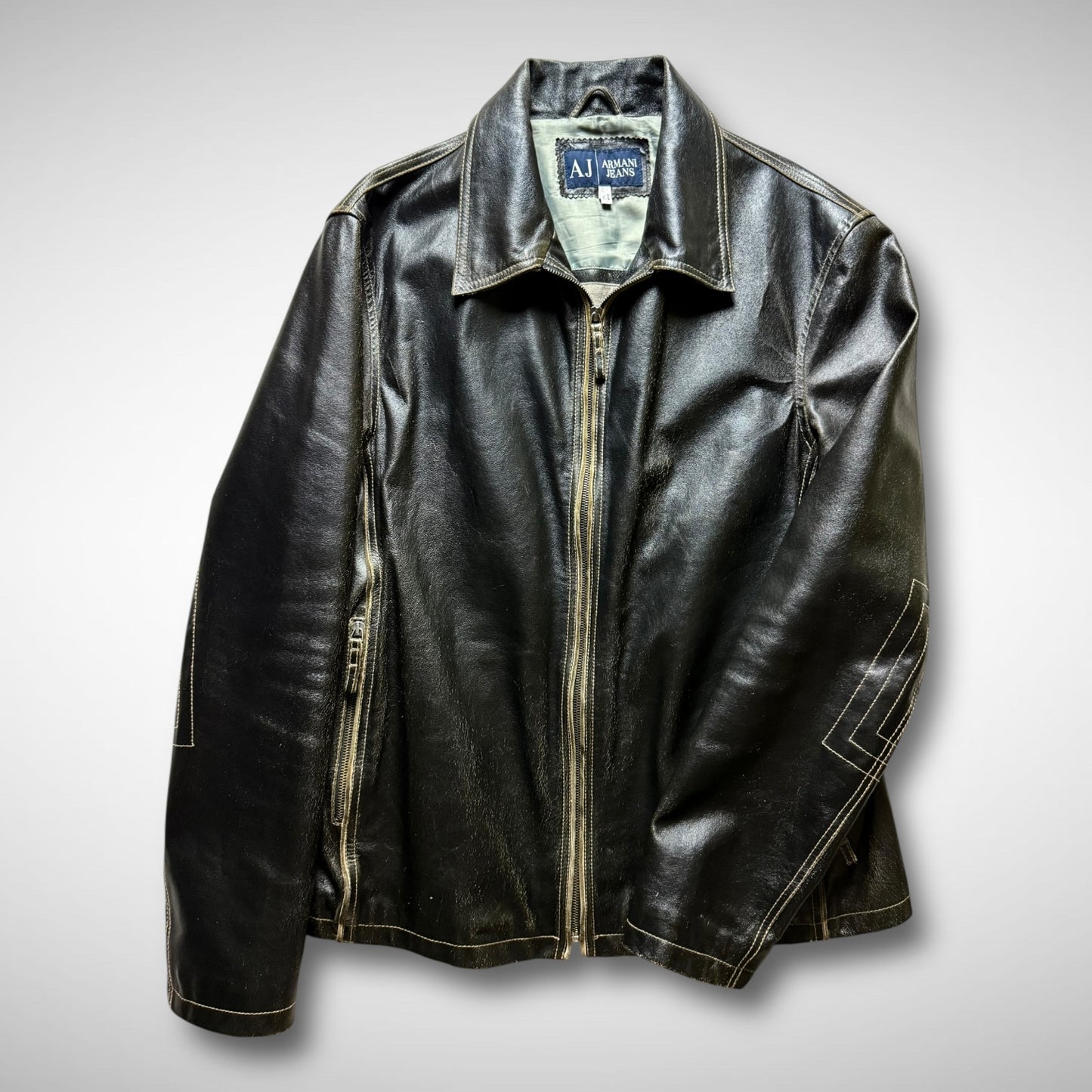 Armani Jeans Leather Jacket (2000s)