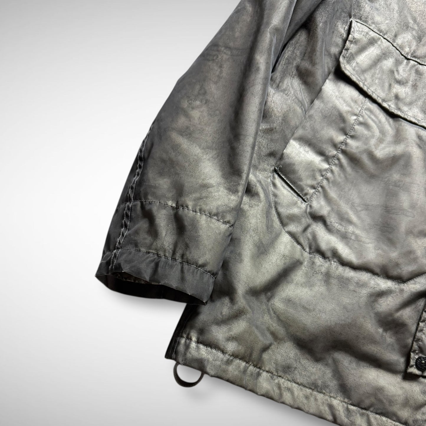 Stone Island Monofilament Mesh Camo Parka w/ Wool Liner (AW2001)