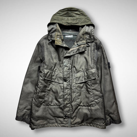 Stone Island Monofilament Mesh Camo Parka w/ Wool Liner (AW2001)