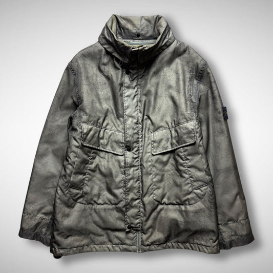 Stone Island Monofilament Mesh Camo Parka w/ Wool Liner (AW2001)