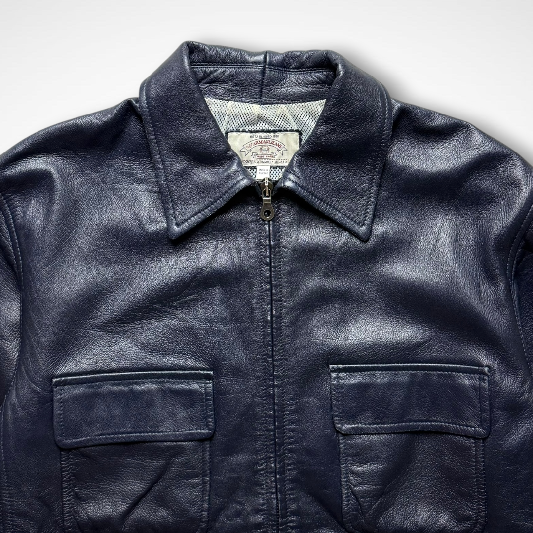 Armani Jeans Leather Jacket (1990s)