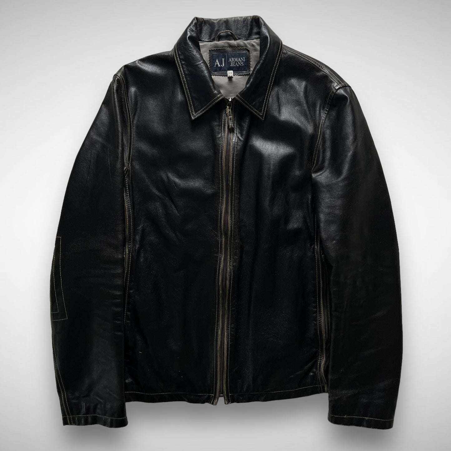 Armani Jeans Leather Jacket (2000s)