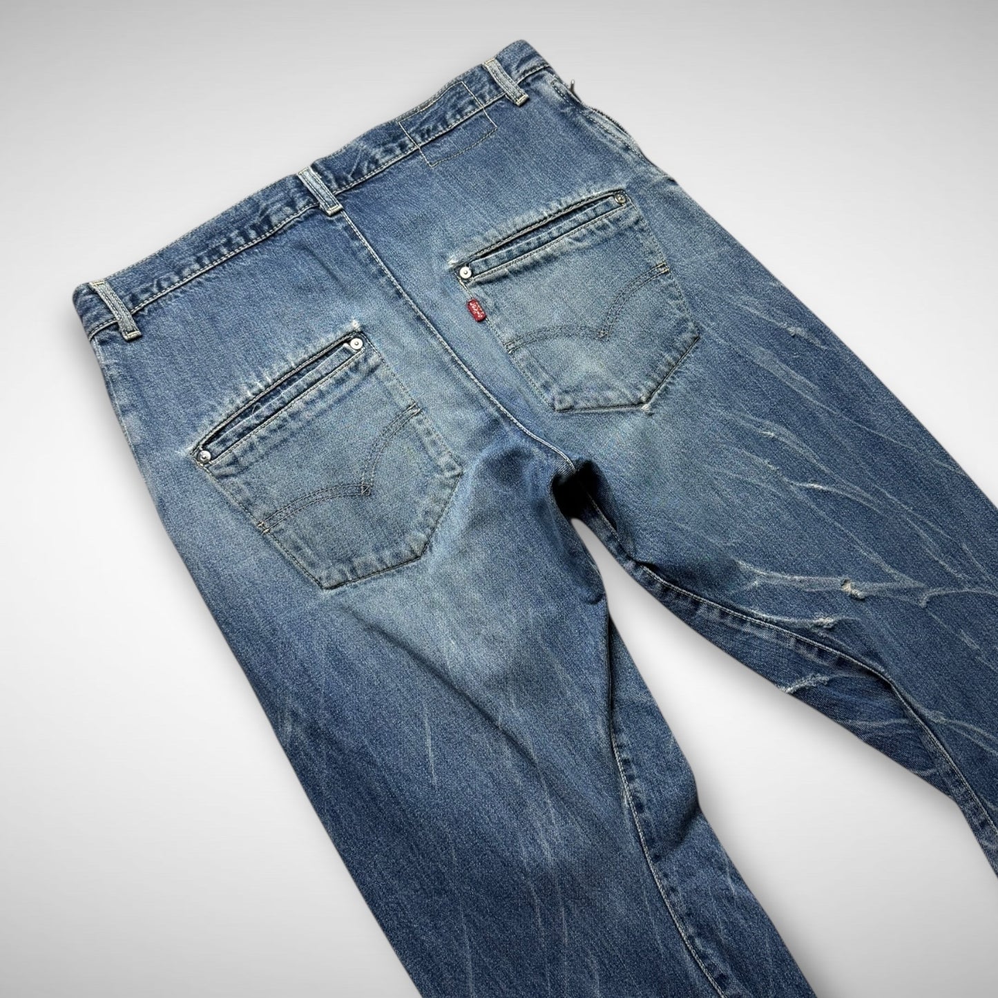 Levi’s Engineered Laser-Etched Twisted Jeans (2000s)