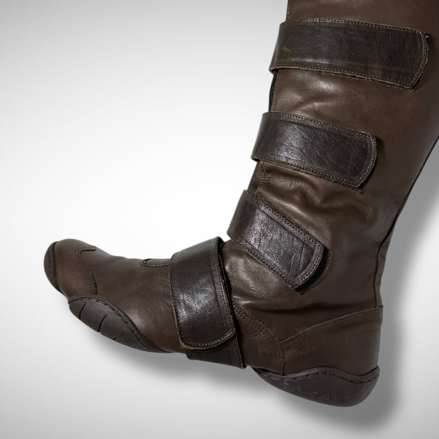 Marithé + François Girbaud Leather Strap Boots (2000s)