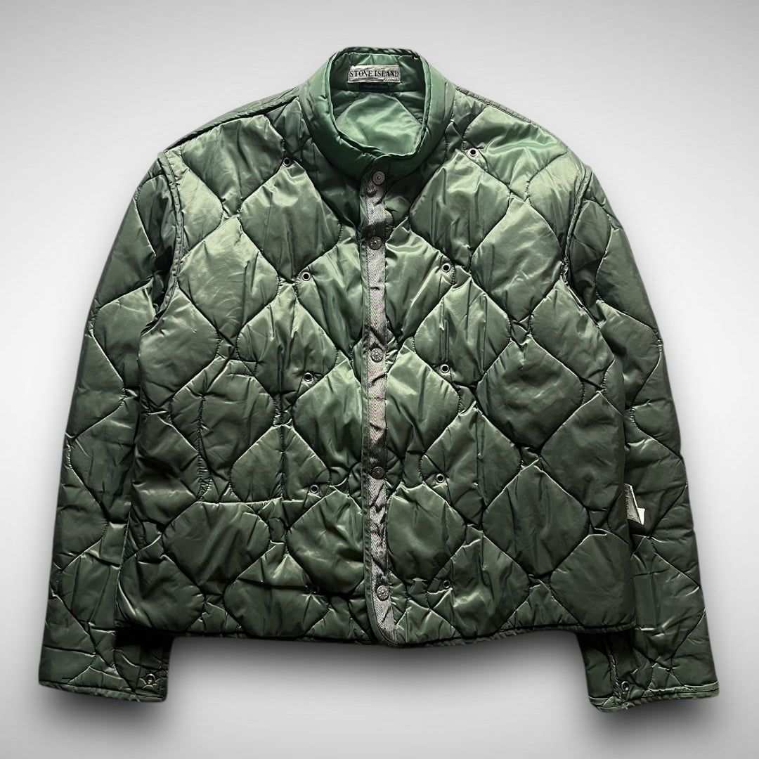 Stone Island Laminated Webbing Multi-Pocket Jacket w/ Liner (AW2001)