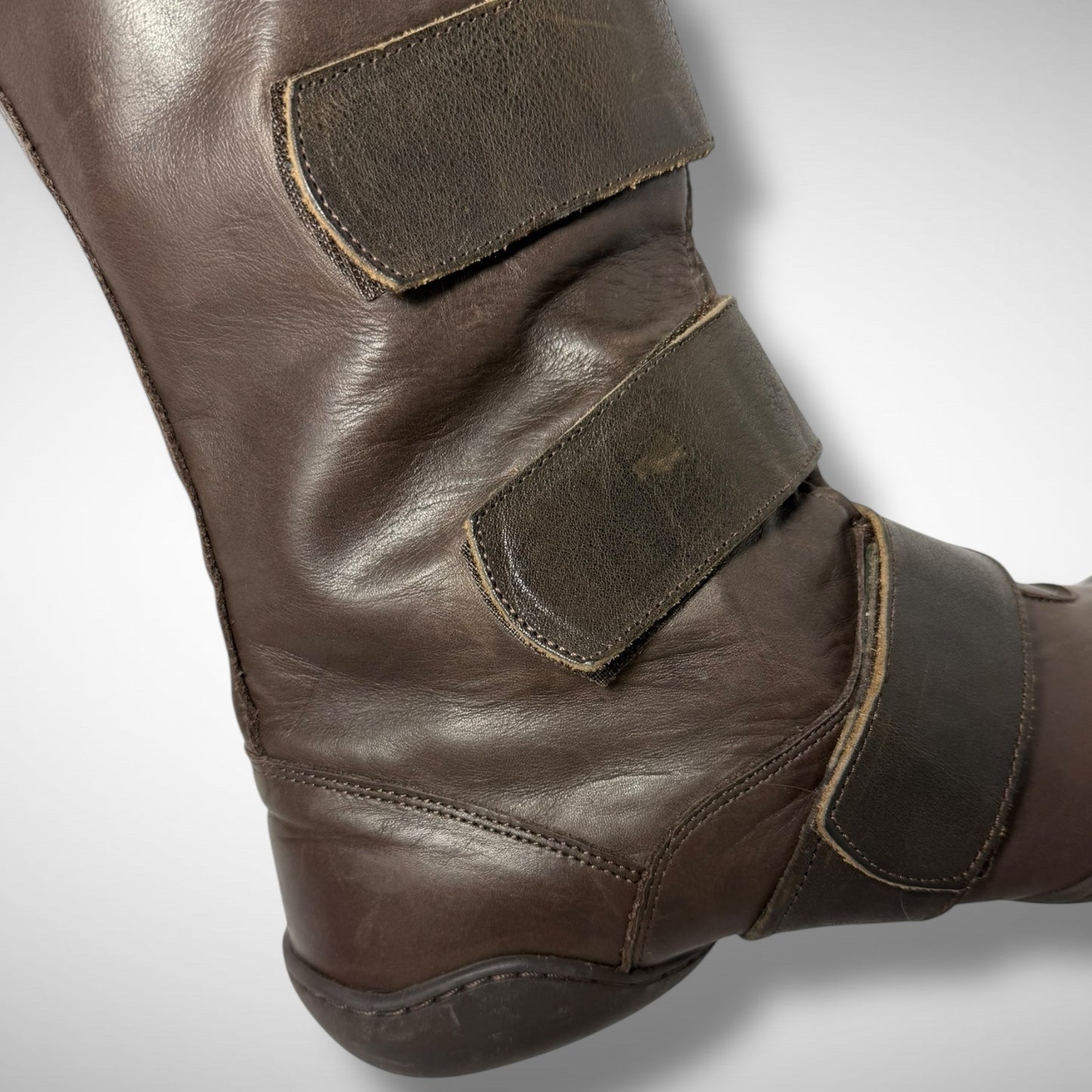 Marithé + François Girbaud Leather Strap Boots (2000s)