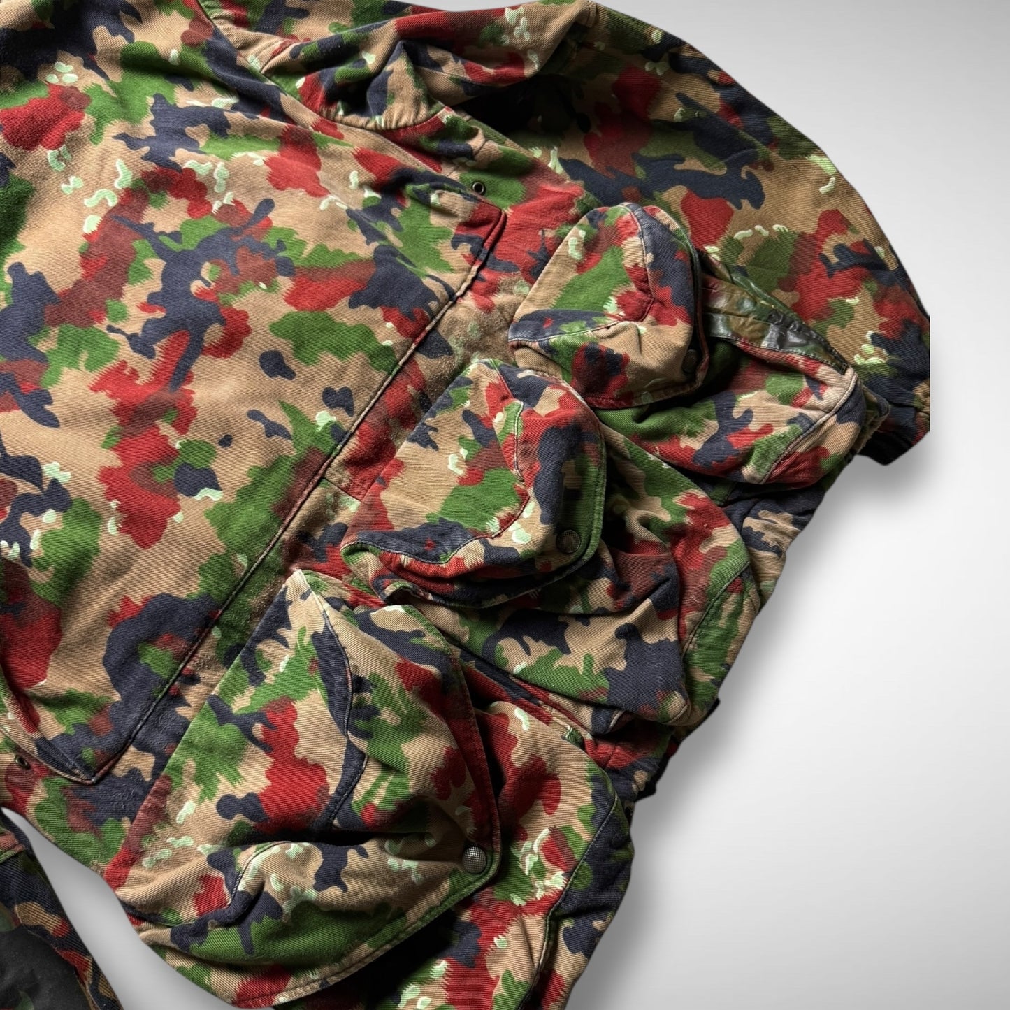 Swiss Army Camo Mesh Beekeeper Hood Jacket (90s)