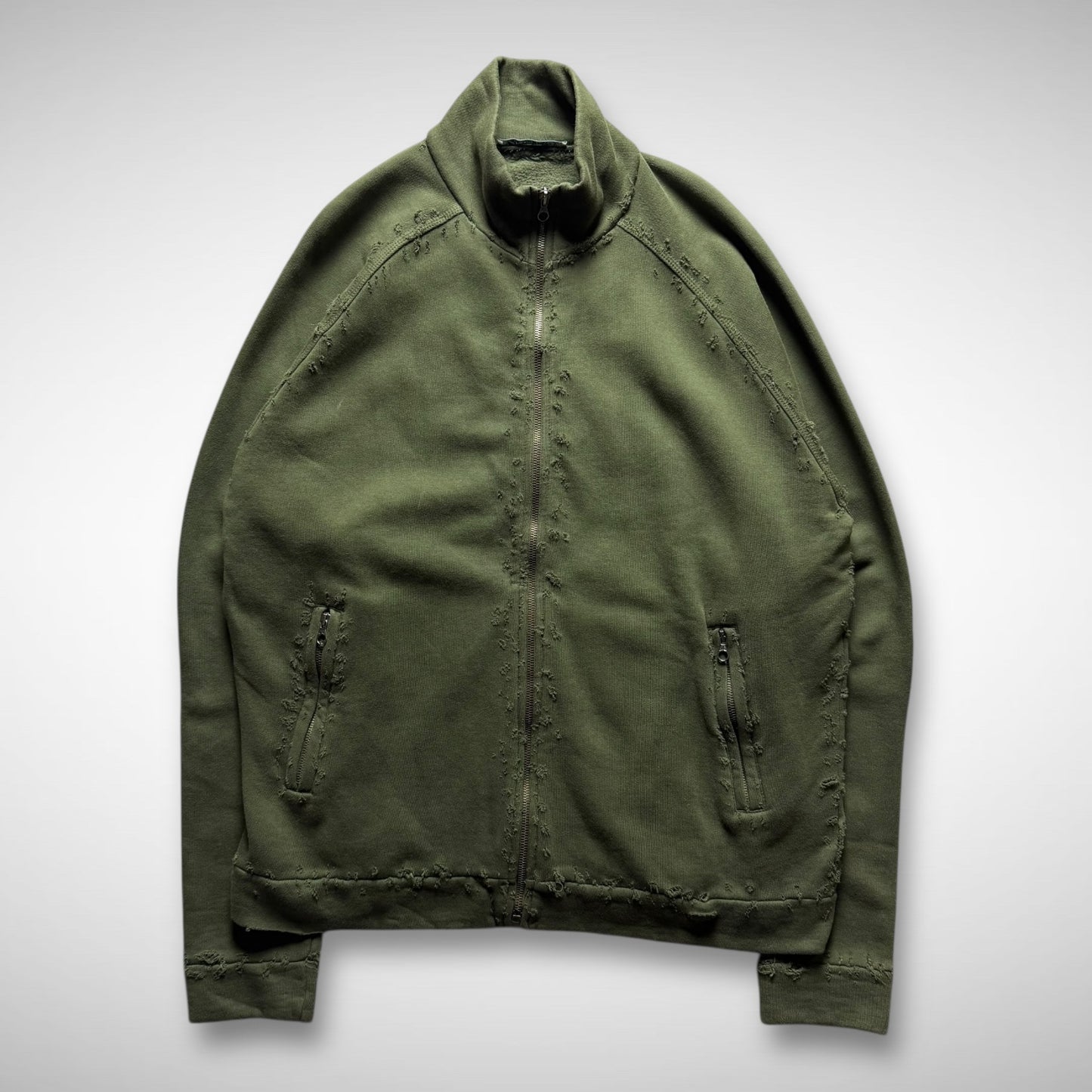 Sabotage ‘Shotgun’ Distressed Zip-Up Sweat (early 90s)