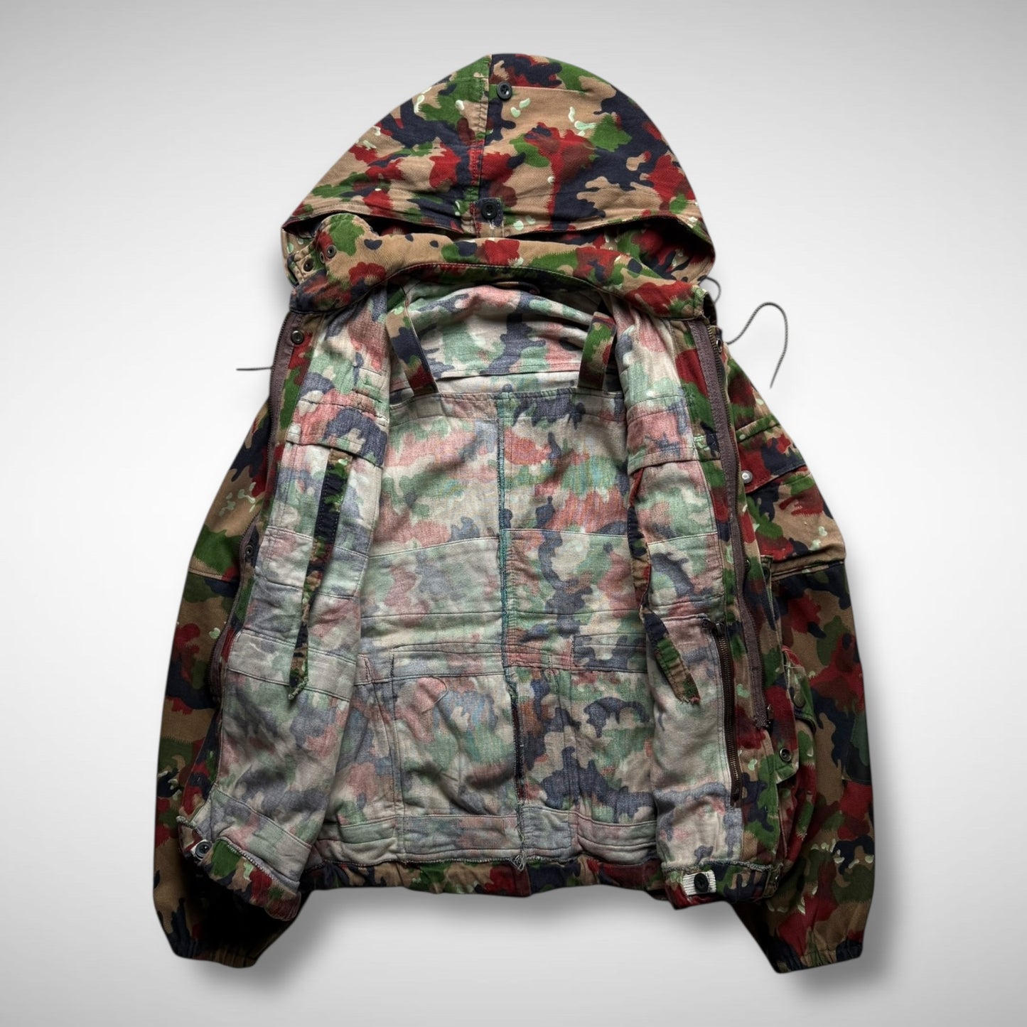 Swiss Army Camo Mesh Beekeeper Hood Jacket (90s)