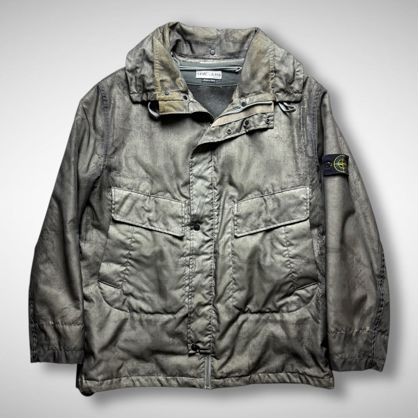 Stone Island Monofilament Mesh Camo Parka w/ Wool Liner (AW2001)