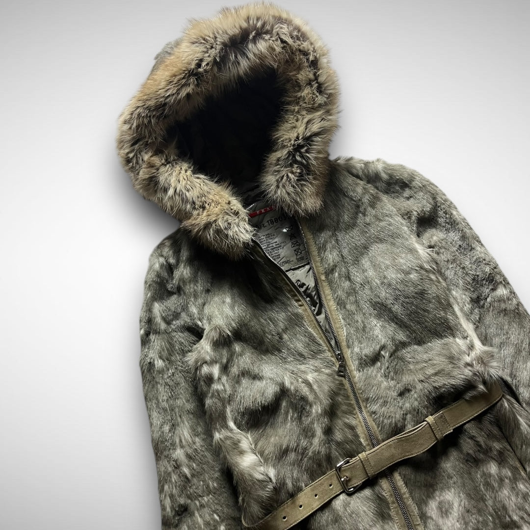 Prada ‘Inuit’ Dyed Goat Fur Hooded Jacket (AW2001)