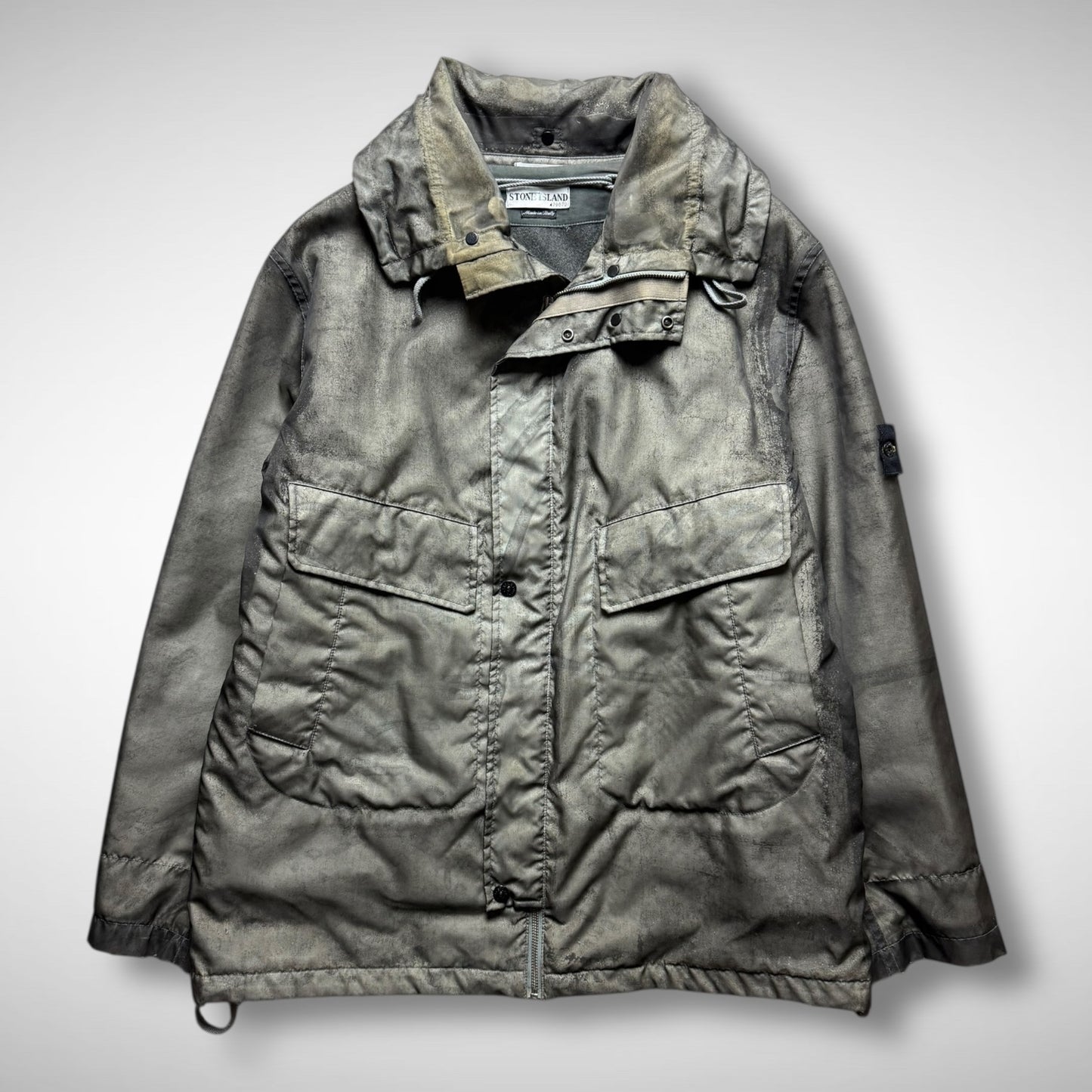 Stone Island Monofilament Mesh Camo Parka w/ Wool Liner (AW2001)