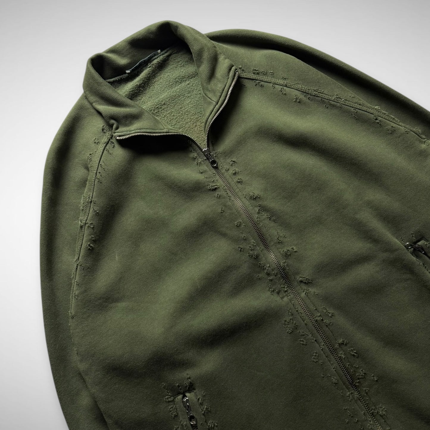 Sabotage ‘Shotgun’ Distressed Zip-Up Sweat (early 90s)