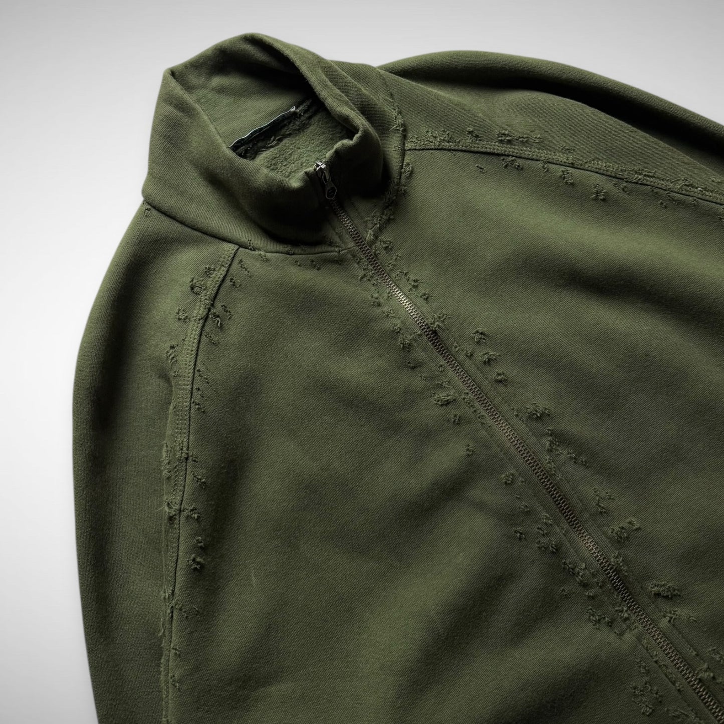 Sabotage ‘Shotgun’ Distressed Zip-Up Sweat (early 90s)