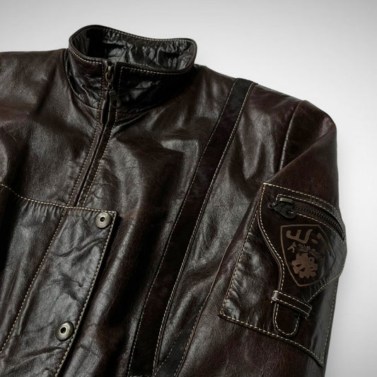 Diesel Leather & Pony Hair Biker Jacket (2000s)