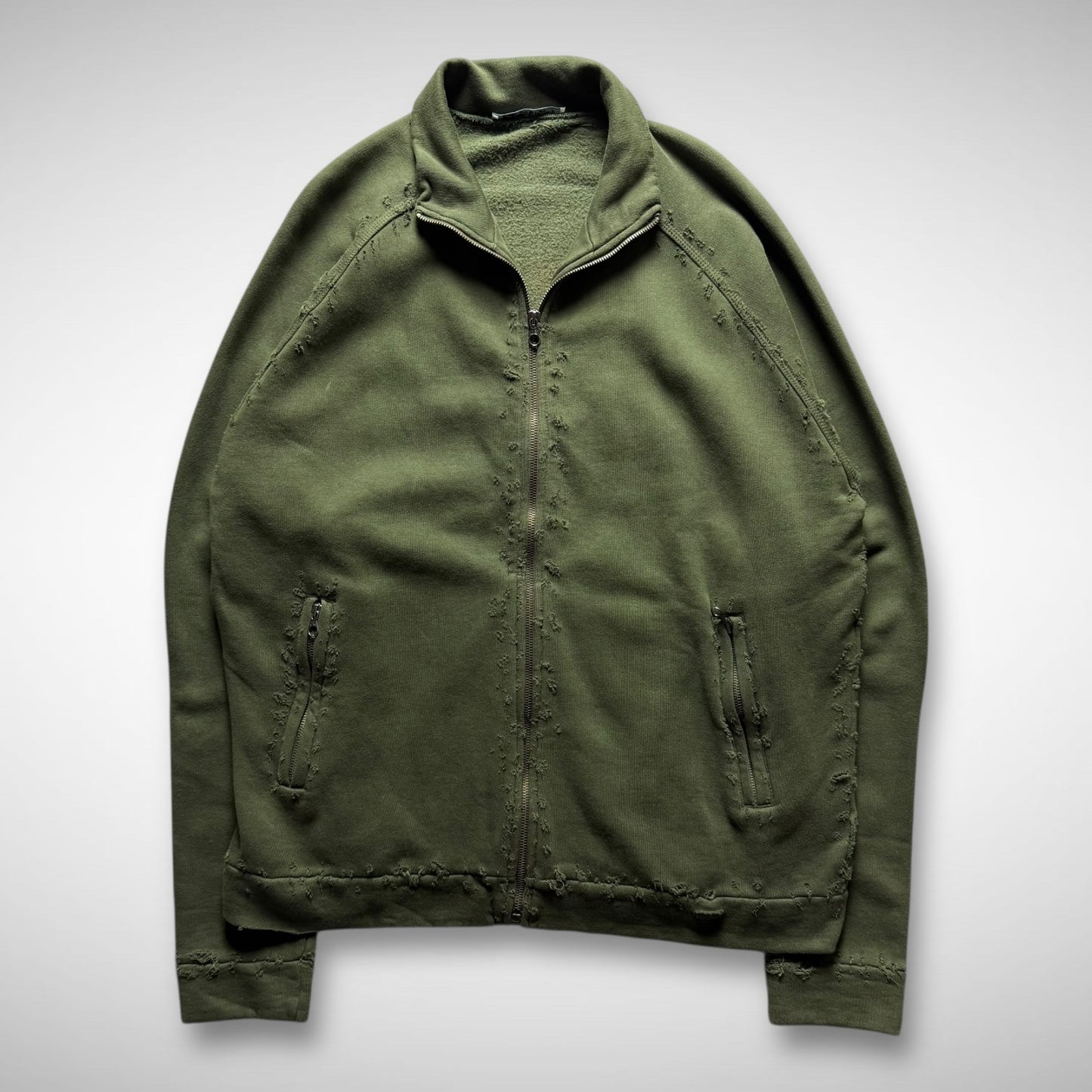 Sabotage ‘Shotgun’ Distressed Zip-Up Sweat (early 90s)